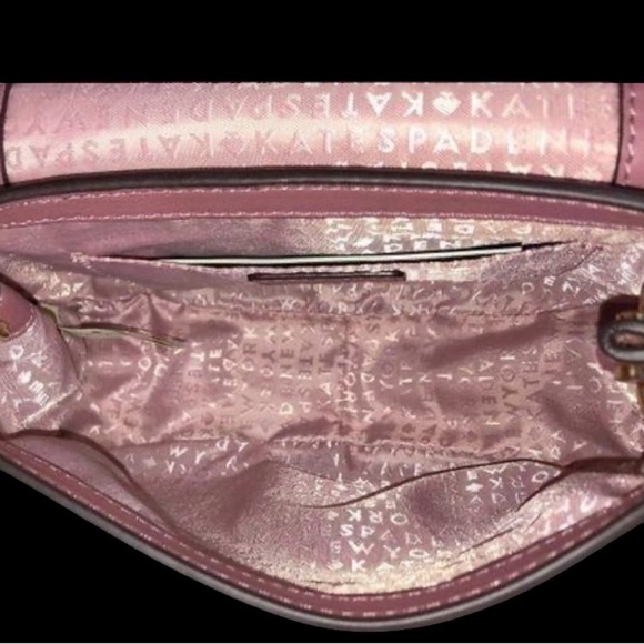 Kate Spade Somerset Adalise Suede & Pebbled Leather Crossbody Vintage Rose - Picture 10 of 13